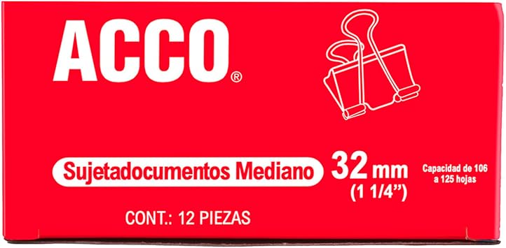 SUJETA DOCUMENTOS 32 MM MC. ACCO